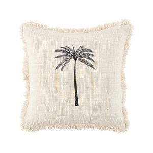 Obliečka na vankúš Gili Palm 50x50 cm prírodná čierna small 4