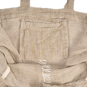 Nákupná taška Bazar Bizar Tote-ally z prírodného ľanu, 40 × 40 cm small 6