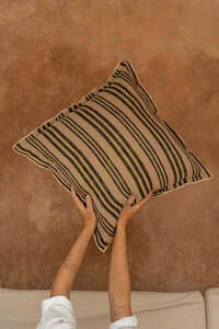 Obliečka na vankúš Nordic Stripe Natural Black 50x50 cm small 1