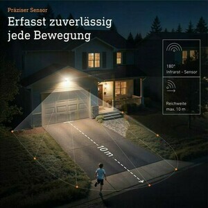Steinel XLED Protect PIR 15,1W 3000K 1642lm IP54 IK03 230V antracit/plastový reflektor so senzorom small 2