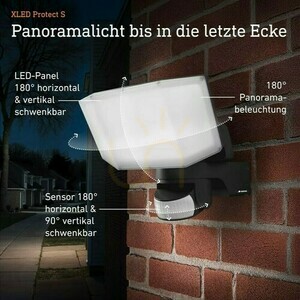 Steinel XLED Protect PIR 15,1W 3000K 1642lm IP54 IK03 230V antracit/plastový reflektor so senzorom small 3