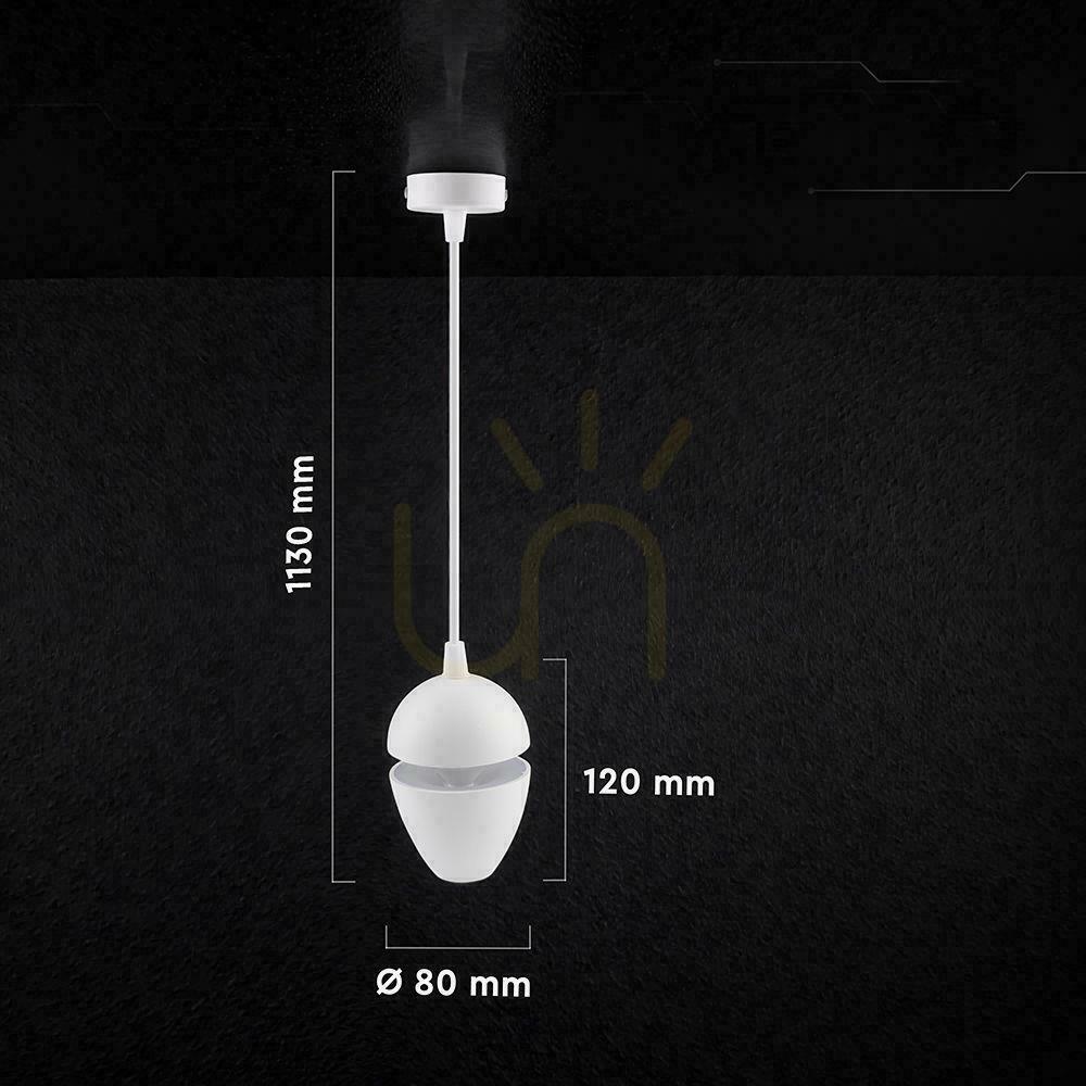 Náhľad V-TAC LED 9W závesné svietidlo biele VT-89009 3000K 900lm V-TAC LED 9W závesné svietidlo biele VT-89009 3000K 900lm