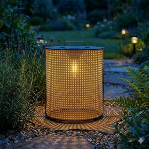 Prenosná solárna lampa V-TAC 1,2W LED IP65 39x33cm drevo VT-84044 2800K 150lm small 5