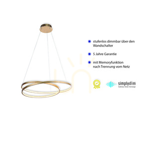 Závesné svietidlo ROMAN 2474-12 Gold 1xLED small 3