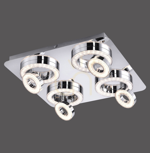 Skontrolujte TIM Plafond 14522-17 Chrome 8xLED