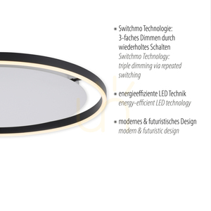 Plafón RITUS 15392-13 antracit 1xLED small 3