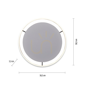Plafón RITUS 15392-13 antracit 1xLED small 7