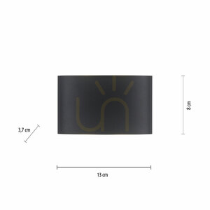 Nástenné svietidlo CARLO 9487-13 Antracit 4xLED small 7