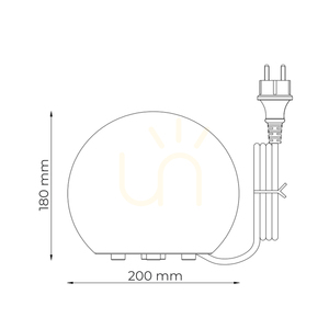 BALL MC20E Záhradná lampa biela 1xE27 small 9