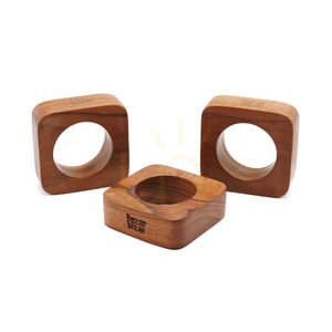 Krúžok na obrúsok Bazar Bizar teakový koreň prírodný 6x6x2 cm BASU608N small 4