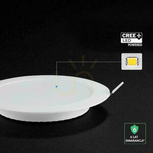 V-TAC 6W LED CREE CHIP zapustené stropné svietidlo okrúhle 120x28mm VT-61006CCT 630lm 6 rokov záruka small 1