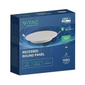 V-TAC 18W LED CREE CHIP zapustené stropné svietidlo okrúhle 220x28mm VT-61018CCT 1980lm 6 rokov záruka small 5