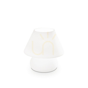 Stolová lampa Ideallux PRATO TL1 SMALL biela sklo E14 074726