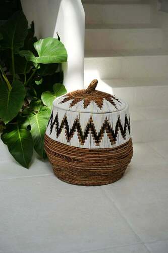 Skontrolujte Prútený koš Little Bay Baskets prírodná biela L 61x61x52 cm