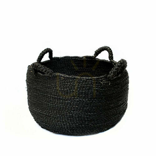 Skontrolujte Prútený kôš Les Quatre Mains Baskets čierny M 52x52x26 cm