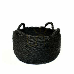 Prútený kôš Les Quatre Mains Baskets čierny M 52x52x26 cm small 0