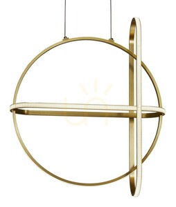 LED závesné svietidlo HOYO Luces Exclusivas LE41400 – zlaté, 52 cm, 3000 K small 1