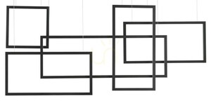 Čierne závesné LED svietidlo LEPE Luces Exclusivas LE41433, 120 cm, 80 W, 3000 K small 1