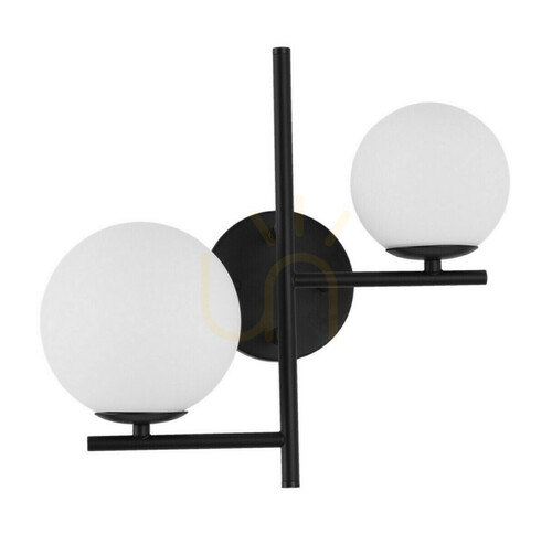 Skontrolujte Závesné svietidlo Luces Exclusivas Turbo LE41802, 2 × E14 max 5 W, sklo a kov, bielo-čierne, 35 × 19 cm