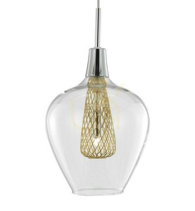 Závesné svietidlo Luces Exclusivas ZARZA LE41844 – sklo a zlatý detail, 18 cm, G9 small 1