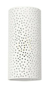 Biele sadrové nástenné svietidlo Luces Exclusivas COMODORO LE61483, perforované, G9, 24 cm small 1