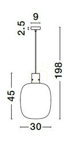 Závesné svietidlo Luces Exclusivas PADRE LE42636, číre sklo, mosadzná farba, E27, 30 cm small 5
