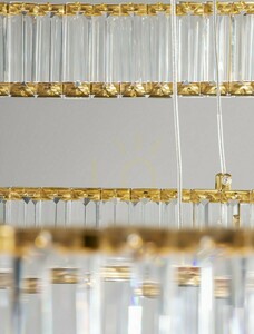 Závesné svietidlo BAUTA Luces Exclusivas zlaté krištáľové 3 kruhy LED 80 cm LE42671 small 3