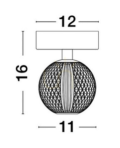 LED stropné svietidlo Luces Exclusivas CANA LE42691 zlaté 12 cm small 3