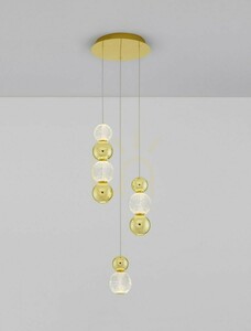 Závesné LED svietidlo PONCE Luces Exclusivas LE42700, zlaté, 18 W, 3200 K small 1