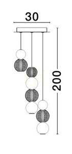 Závesné LED svietidlo PONCE Luces Exclusivas LE42700, zlaté, 18 W, 3200 K small 3