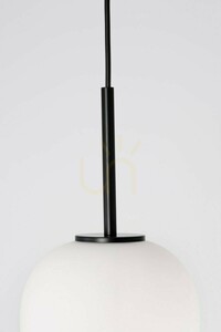 Závesné svietidlo Luces Exclusivas MARC LE42721, biele sklenené tienidlo ø18,5 cm, E14 max. 5 W, čierne, výška 120 cm small 2