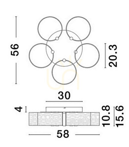 Stropné svietidlo Luces Exclusivas TUNAS LE42742 LED 28 W zlaté small 4
