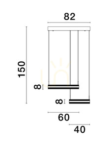 Zlaté závesné LED svietidlo Luces Exclusivas COLIMA 124 W LE42754 small 2