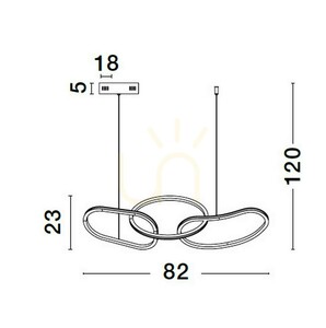 Zlaté závesné LED svietidlo CELAYA Luces Exclusivas LE42759, 82 cm, 3000 K small 4