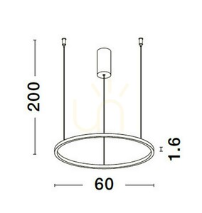 Závesné svietidlo Luces Exclusivas TOLUCA LED 36 W biele 60 cm LE42783 small 2
