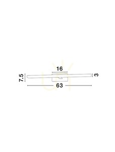 Nástenné svietidlo Luces Exclusivas Arandas LE42870 čierne LED 63 cm small 2