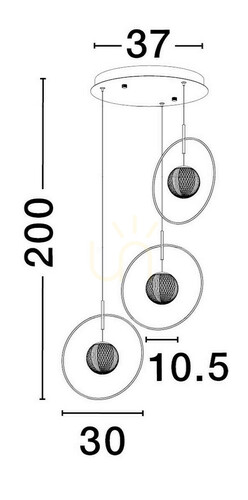 Skontrolujte Závesné svietidlo BACATA od Luces Exclusivas LE43202