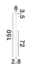 Čierne závesné LED svietidlo BALA Luces Exclusivas LE43236 6 W 3000 K small 1