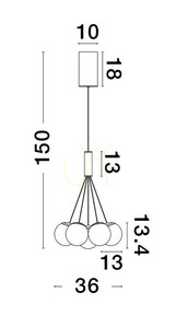 Závesné svietidlo ABALA Luces Exclusivas LE43309 small 2