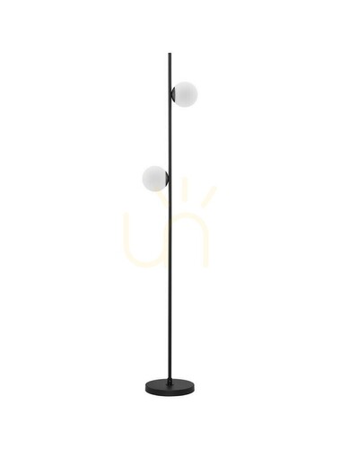 Skontrolujte Stojacia lampa Luces Exclusivas ABALA LE43312 LED 16 W 1860 lm 3000 K čierna 2 tienidlá 169,5 cm
