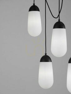 Závesné svietidlo Luces Exclusivas BADEN LE43373, matná čierna, 5×E14, 103 cm small 1