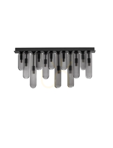 Sivé sklenené stropné svietidlo Luces Exclusivas BALDE LE43407 12 × G9 72 cm small 0