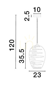 Závesné svietidlo BAMBU od Luces Exclusivas LE43419 small 1