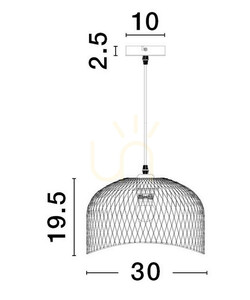 Závesné svietidlo Luces Exclusivas BAQUE LE43431, matné biele, kovová sieťovina, E27 small 1