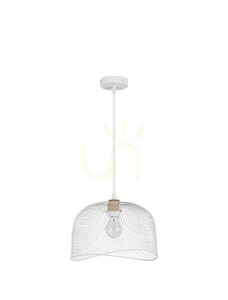 Závesné svietidlo Luces Exclusivas BAQUE LE43431, matné biele, kovová sieťovina, E27 small 0