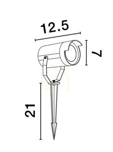 Čierny zapichovací záhradný reflektor Luces Exclusivas ACUAPA LE73532 GU10 10 W IP54 small 1