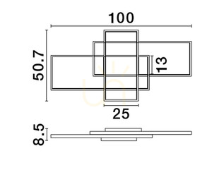 Stropné LED svietidlo BALDO Luces Exclusivas čierne 100 cm LE43528 small 1