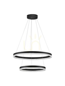 Závesné svietidlo ACACIO 2 kruhy čierne 60 cm od Luces Exclusivas LE43561 small 0