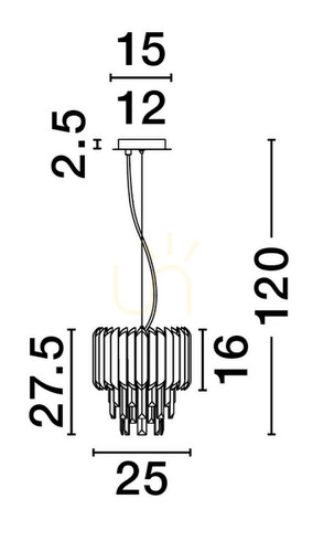 Skontrolujte ACATEN Luces Exclusivas Závesné svietidlo LE43573