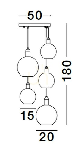 Skontrolujte Závesné svietidlo BALCHE od Luces Exclusivas LE43696